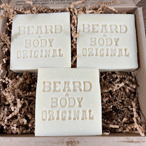 Original Beard and Body Soap by Honest Amish 18 oz TOTAL - SET of 3 6 oz Bars - Picture 6 of 10